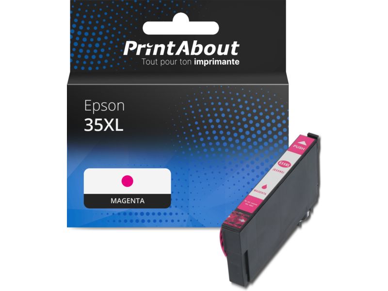 Cartouche compatible Epson 35XL (C13T35934010) - Magenta - Grande capacité