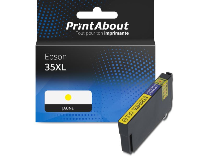 Cartouche compatible Epson 35XL (C13T35944010) - Jaune - Grande capacité
