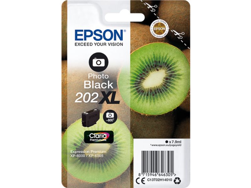 Epson 202XL (C13T02H14010) Inktcartridge Foto-zwart Hoge capaciteit