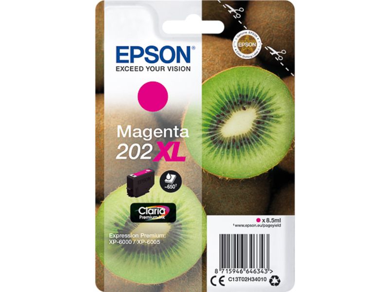 Epson 202XL (C13T02H34010) Inktcartridge Magenta Hoge capaciteit