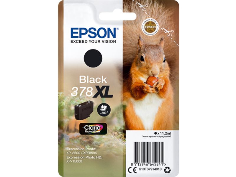 Epson 378XL (C13T37914010) Inktcartridge Zwart Hoge capaciteit
