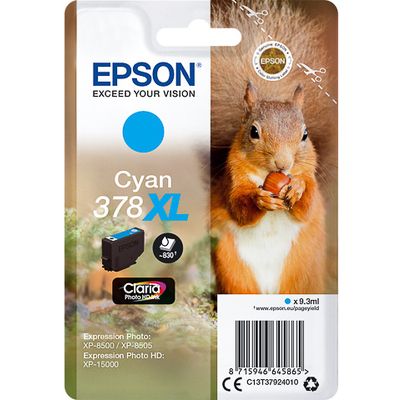 Epson 378XL (C13T37924010) - Cyan - Cartouche d'encre - Grande capacité