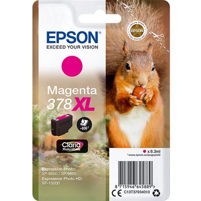 Epson 378XL (C13T37934010) - Magenta - Cartouche d'encre - Grande capacité