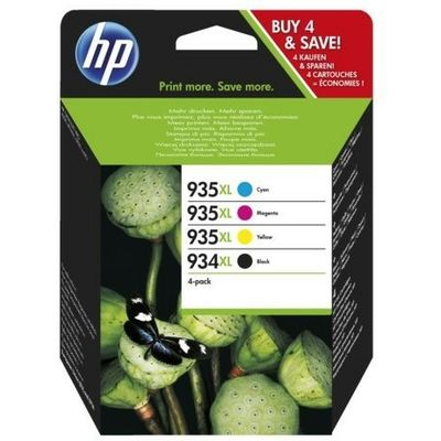 HP 934/935XL (X4E14AE) - 4 couleurs - Cartouche d'encre - Grande capacité - Multipack