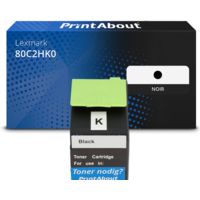 Toner compatible Lexmark 80C2HK0 (802HK) - Noir - Grande capacité