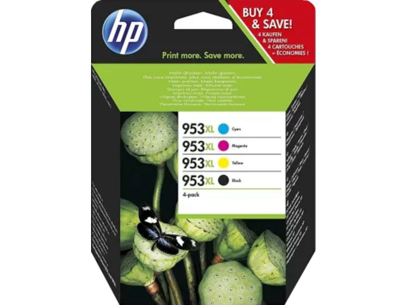 HP 953XL (3HZ52AE) Inktcartridge 4-kleuren Multipack Hoge capaciteit