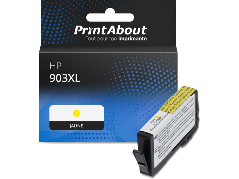 Cartouche compatible HP 903XL (T6M11AE) - Jaune - Grande capacité