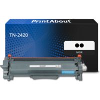 Toner compatible Brother TN-2420 - pack de 2 - Noir - Grande capacité - Multipack
