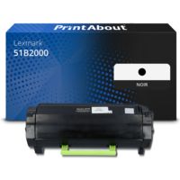 Toner compatible Lexmark 51B2000 (512) - Noir