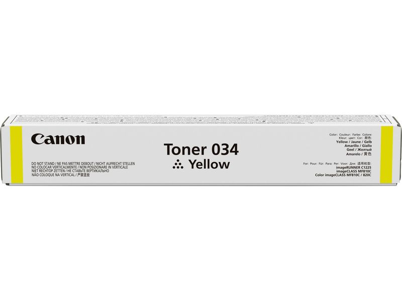 Canon 034 - Jaune - originale - cartouche de toner - pour ImageCLASS MF810Cdn, MF820Cdn; imageRUNNER 1435i, 1435iF, C1225, C1225iF