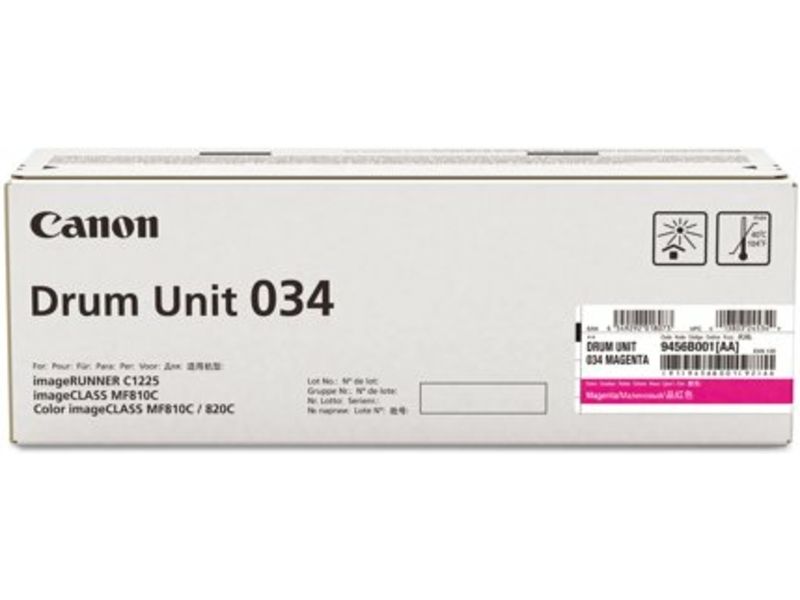 Canon 034 - Magenta - kit tambour - pour ImageCLASS MF810Cdn, MF820Cdn; imageRUNNER 1435i, 1435iF, C1225, C1225iF