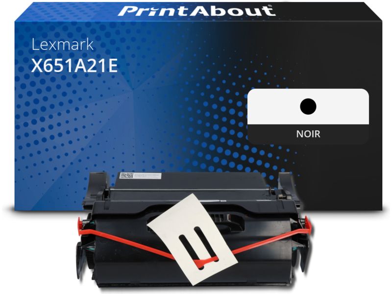 Toner compatible Lexmark X651A21E - Noir