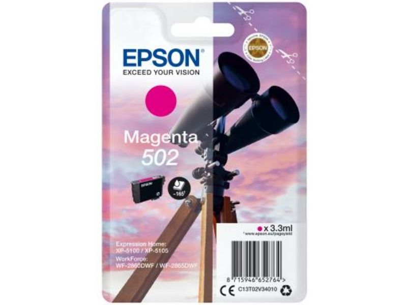 Epson 502 (C13T02V34010) Inktcartridge Magenta