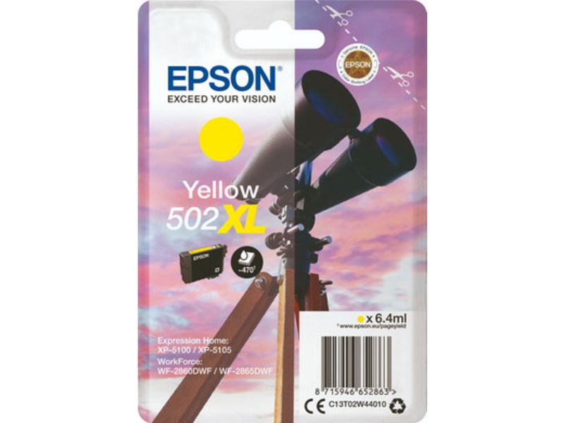 Epson 502XL (C13T02W44010) - Jaune - Cartouche d'encre - Grande capacité