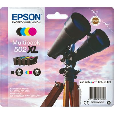 Epson 502XL (C13T02W64010) - 4 couleurs - Cartouche d'encre - Grande capacité - Multipack