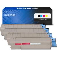 Toner compatible OKI 46507508 - 4 couleurs - Multipack