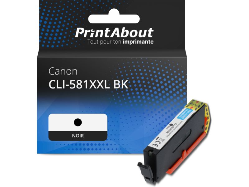 Cartouche compatible Canon CLI-581XXL BK - Noir - Très grande capacité