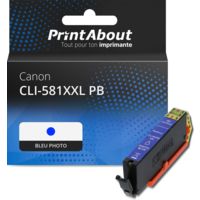 Cartouche compatible Canon CLI-581XXL PB - Bleu photo - Très grande capacité