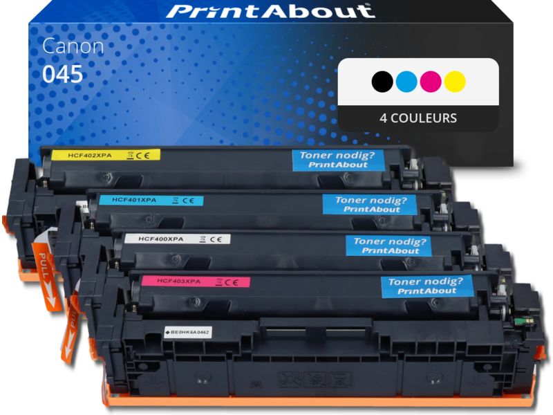 Toner compatible Canon 045 - 4 couleurs - Multipack
