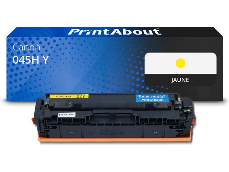 Toner compatible Canon 045H Y - Jaune - Grande capacité