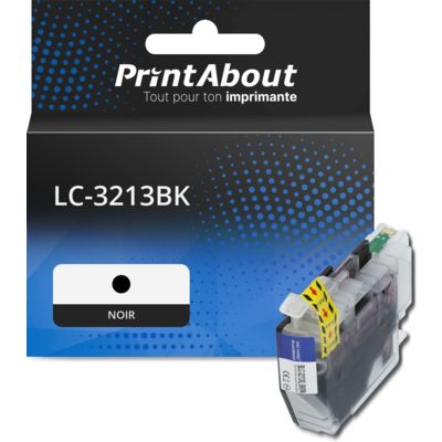 Cartouche compatible Brother LC-3213BK - Noir - Grande capacité