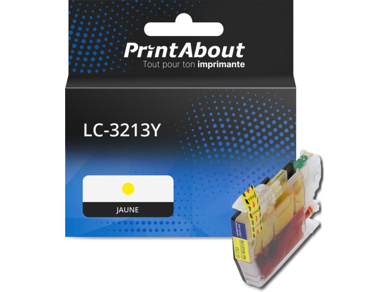 Cartouche compatible Brother LC-3213Y - Jaune - Grande capacité