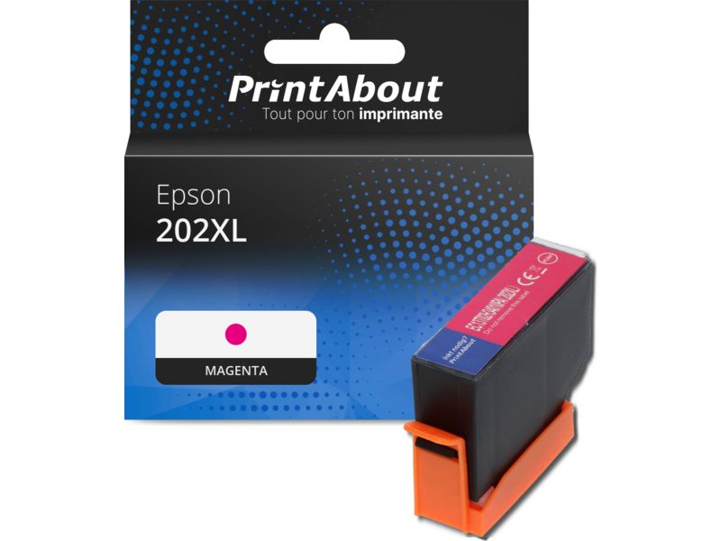 Cartouche compatible Epson 202XL (C13T02H34010) - Magenta - Grande capacité