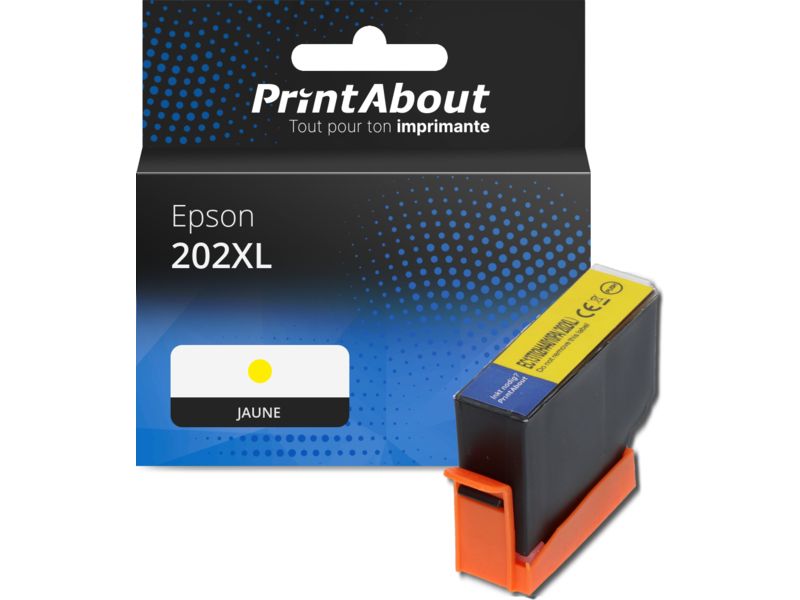 Cartouche compatible Epson 202XL (C13T02H44010) - Jaune - Grande capacité