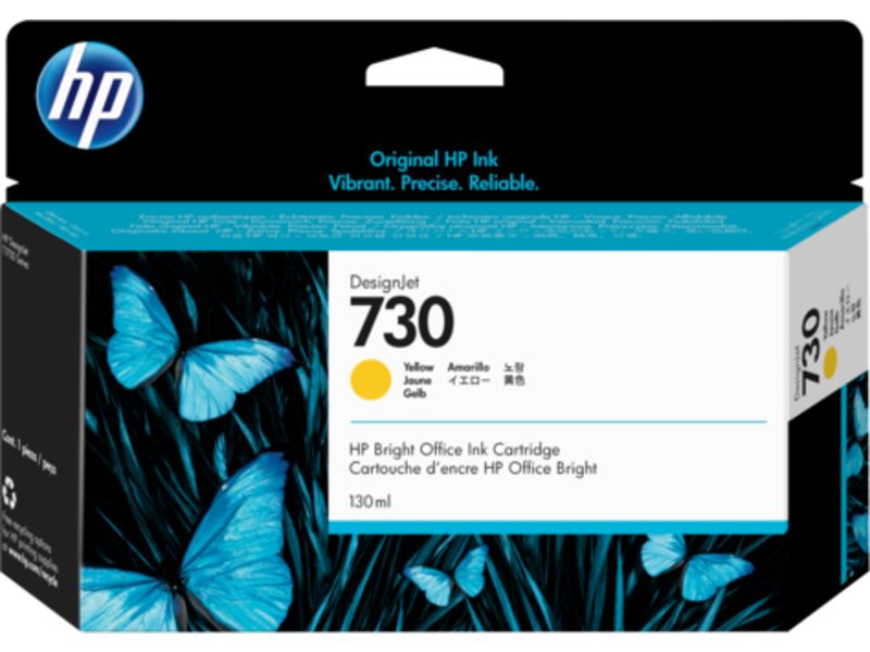 HP 730 (P2V64A) Inktcartridge Geel