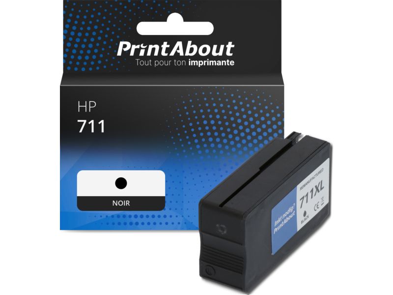 Cartouche compatible HP 711 (CZ133A) - Noir