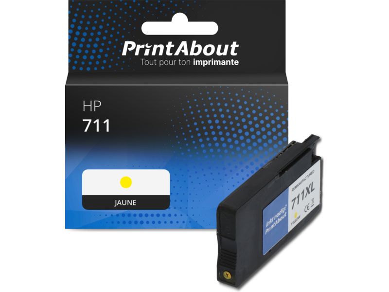 Cartouche compatible HP 711 (CZ132A) - Jaune