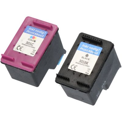 Cartouche compatible HP 301 (N9J72AE) - Noir + 3 couleurs - Multipack