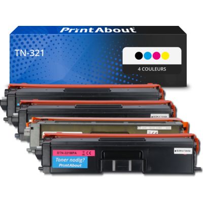 Toner compatible Brother TN-321 - 4 couleurs - Multipack