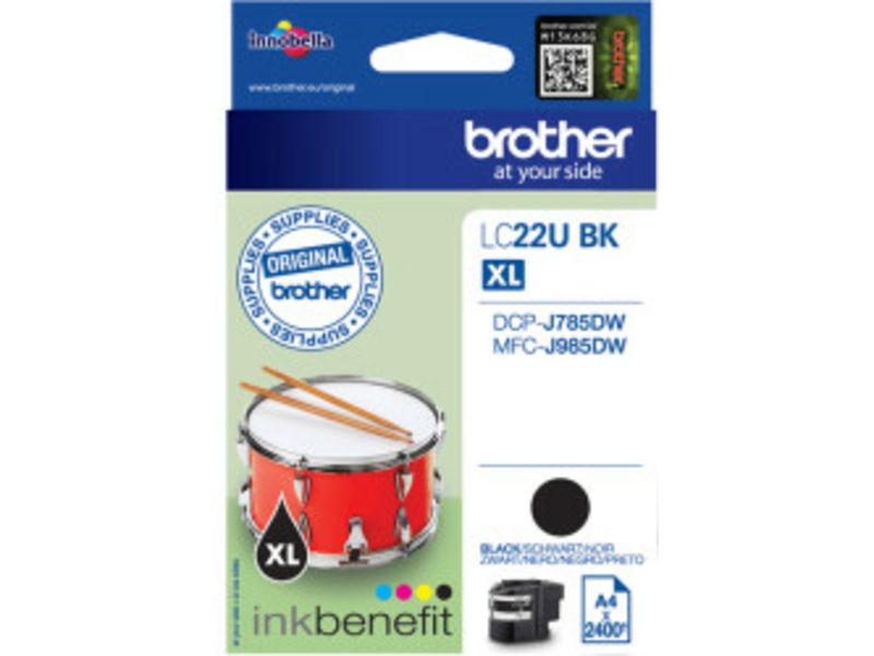 Brother LC-22UBK XL Inktcartridge Zwart Hoge capaciteit