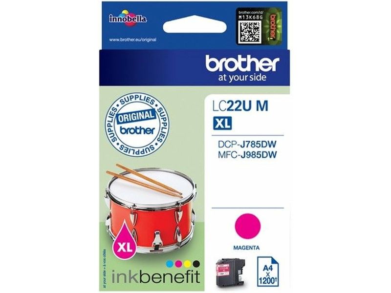 Brother LC-22UM XL Inktcartridge Magenta Hoge capaciteit