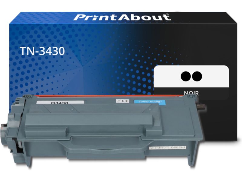 Toner compatible Brother TN-3430 - pack de 2 - Noir - Multipack