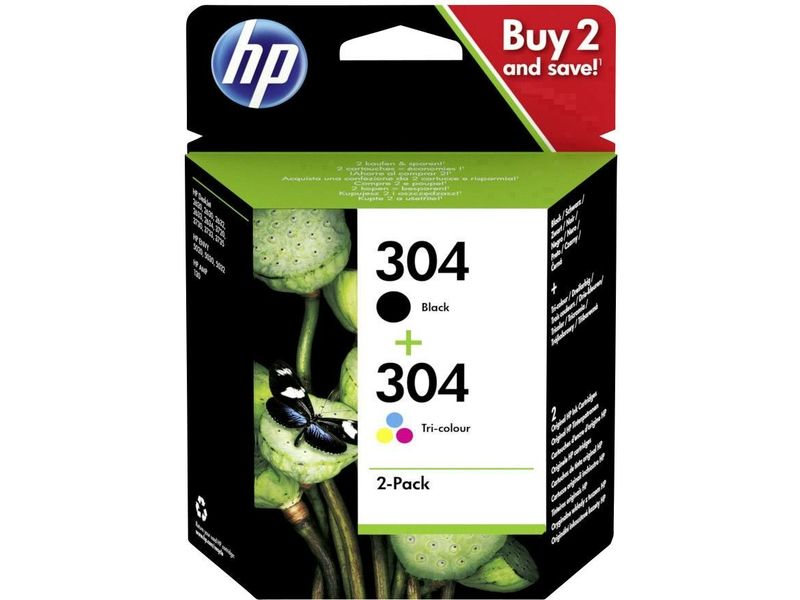 HP 304 (3JB05AE) Inktcartridge Zwart + 3 kleuren Multipack