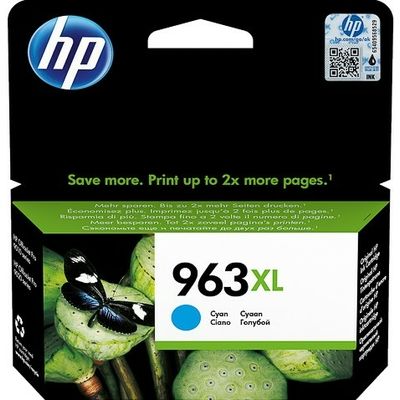 HP 963XL (3JA27AE) - Cyan - Cartouche d'encre - Grande capacité