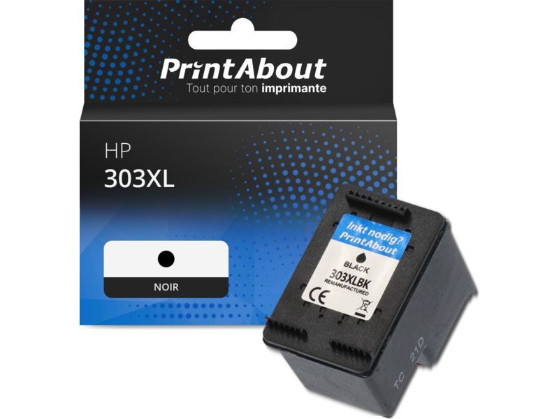 Cartouche compatible HP 303XL (T6N04AE) - Noir - Grande capacité