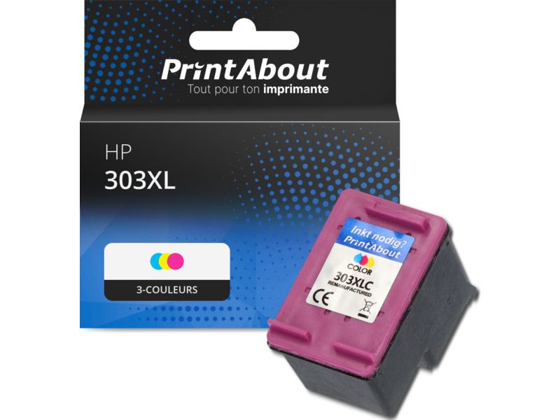 Cartouche compatible HP 303XL (T6N03AE) - 3-couleurs