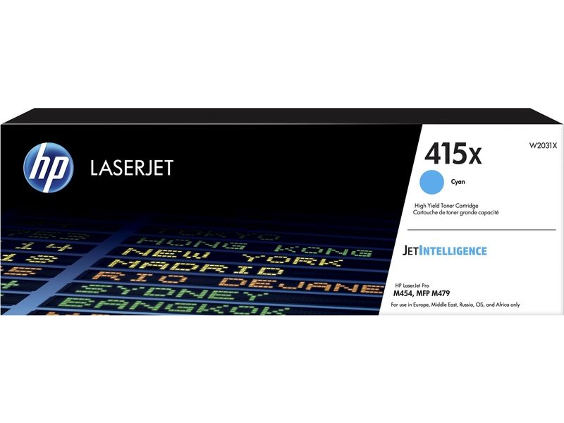 HP 415X (W2031X) Toner Cyaan Hoge capaciteit