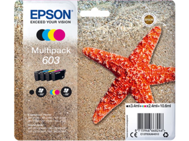 Epson 603 (C13T03U64010) Inktcartridge 4-kleuren Multipack