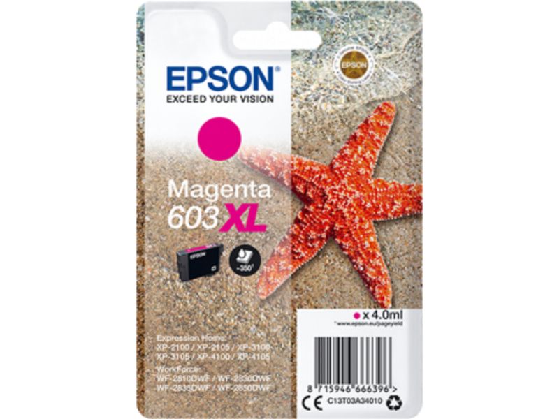 Epson 603XL (C13T03A34010) Inktcartridge Magenta Hoge capaciteit