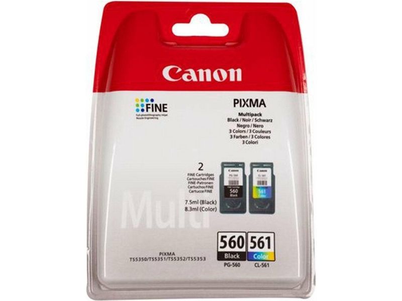 Canon PG-560 / CL-561 Inktcartridge Zwart + 3 kleuren Multipack