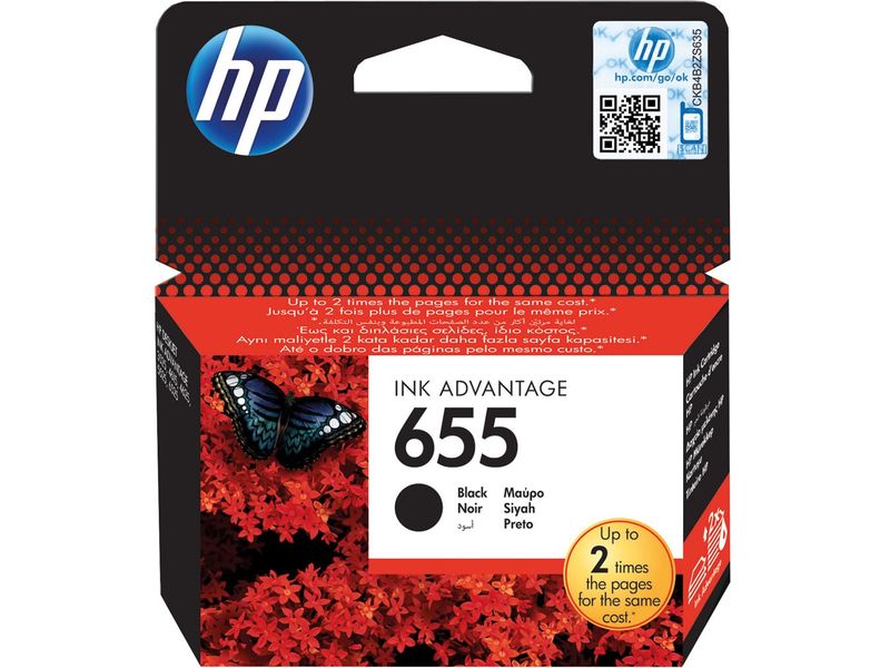 HP 655 (CZ109AE) Inktcartridge Zwart