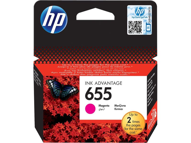 HP 655 - Magenta - original - cartouche d'encre - pour Deskjet Ink Advantage 3525, Ink Advantage 46XX, Ink Advantage 5525, Ink Advantage 6525