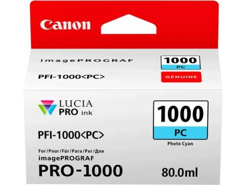 Canon PFI-1000PC Inktcartridge Foto-cyaan