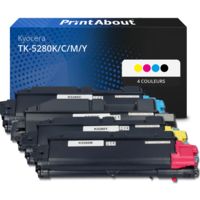 Toner compatible Kyocera TK-5280K/C/M/Y - 4 couleurs - Multipack
