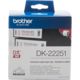 Brother DK-22251 Noir et rouge sur blanc (62 mm)