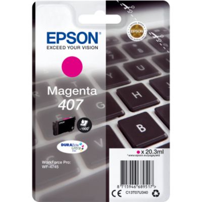 Epson 407 (C13T07U340) - Magenta - Cartouche d'encre